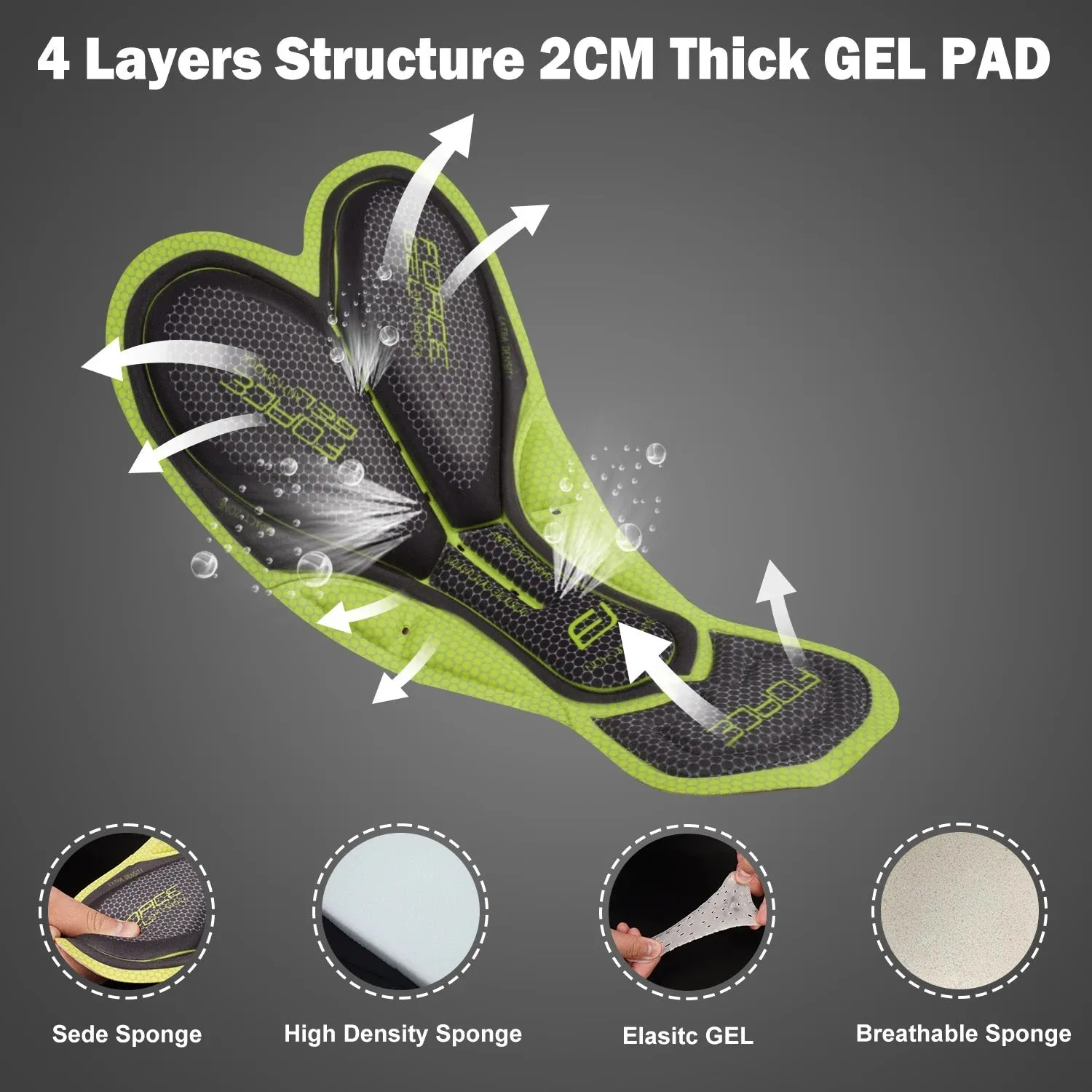 Aerodoc Black Gel Padded Unisex Cycling Pants with 2 Pockets & Reflector | High-Quality Performance Gear