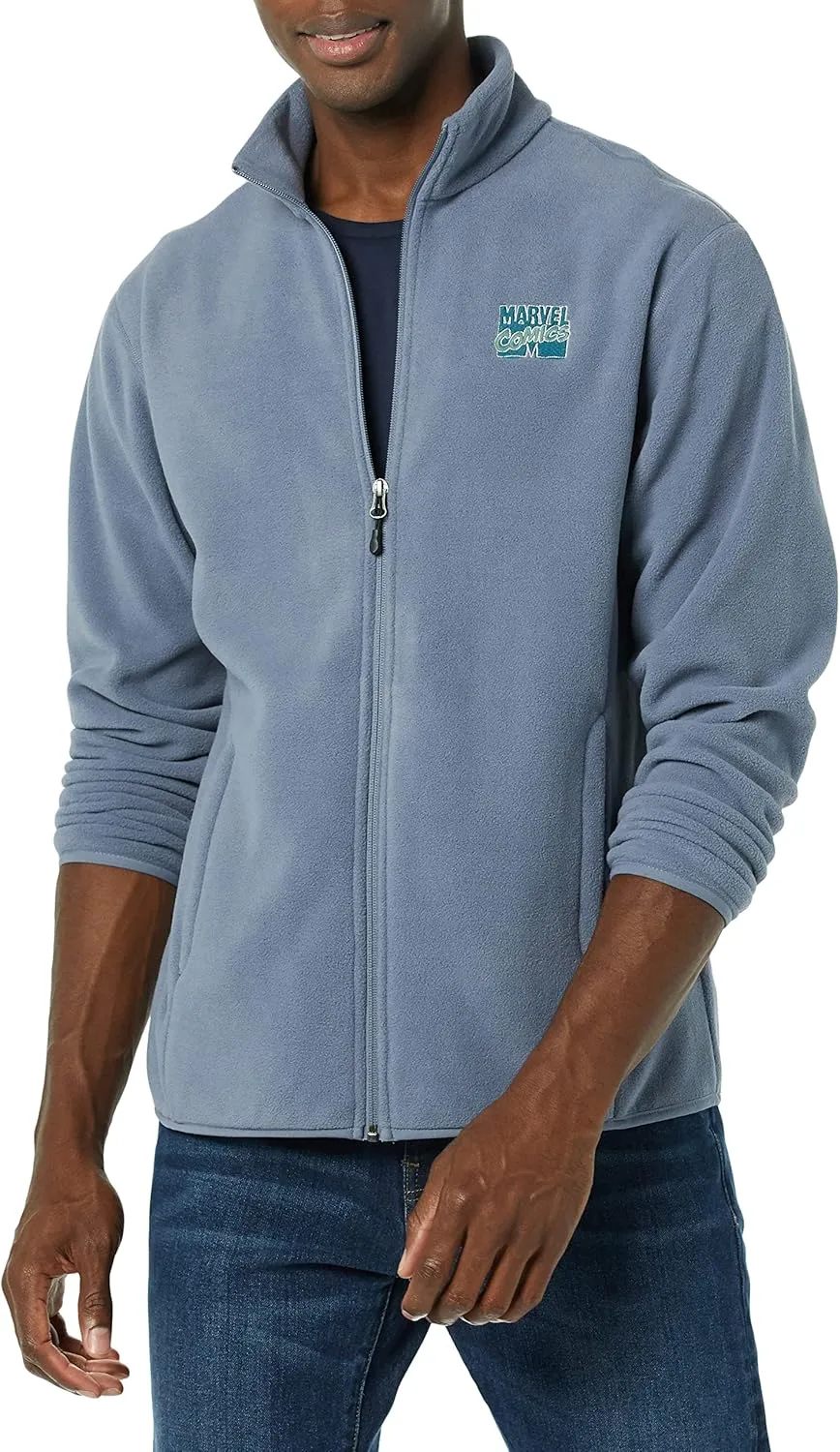 Amazon Essentials Disney | Marvel | Star Wars Men's Polar Fleece Full-Zip Mock Jackets