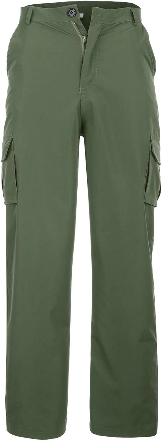 Athletic Pants for Men Color Leggings Casual Men's Trousers Pants Tooling Solid Multi-Pocket Tapered Athletic