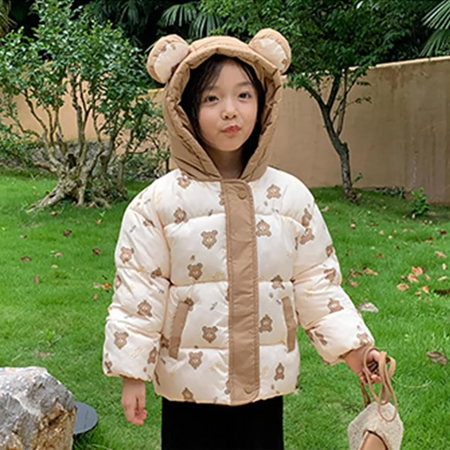 Baby Boys Girls Winter Jacket Warm Puffer Padded Coat Cotton Hooded Outwear Boy Girl Kid