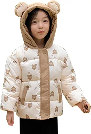 Baby Boys Girls Winter Jacket Warm Puffer Padded Coat Cotton Hooded Outwear Boy Girl Kid