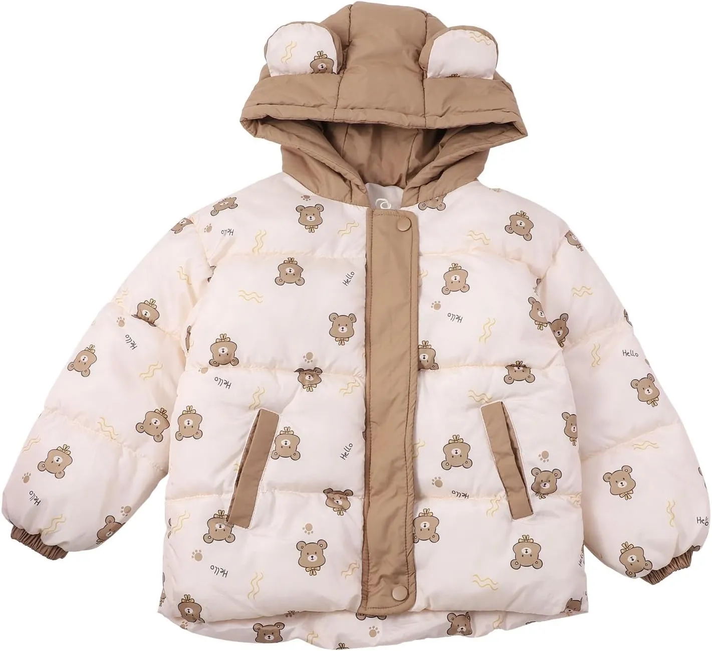 Baby Boys Girls Winter Jacket Warm Puffer Padded Coat Cotton Hooded Outwear Boy Girl Kid