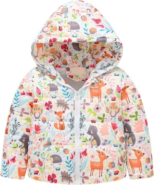 Baby Girls Boys Winter Coats Warm Puffer Padded Coat Cotton Hooded Infant Outerwear