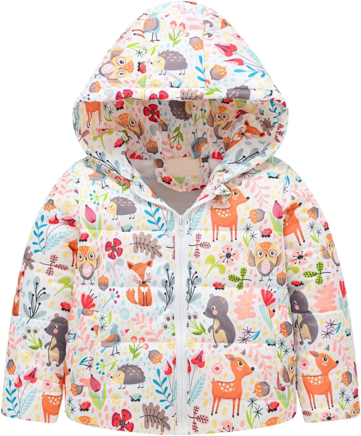 Baby Girls Boys Winter Coats Warm Puffer Padded Coat Cotton Hooded Infant Outerwear