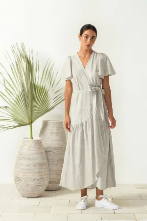 Bird & Kite - Return to Eden Dress - Natural Woven Stripe