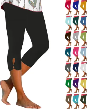 Capris Pants for Women 2025 Summer, High Waist Workout Compression Capris Leggings