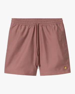 Carhartt WIP Chase Swim Trunks - Dusky Pink / Gold
