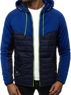 Crazynekos Men Autumn Winter Cotton Coat Padded Jacket Warm Long Sleeve Top Casual