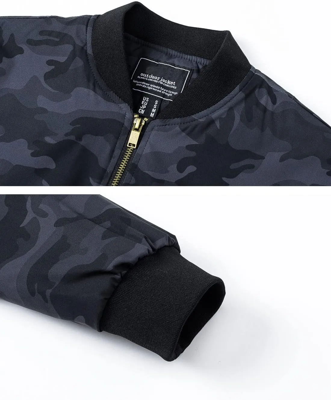 CRYSULLY Men's Jacket-Fall Winter Thicken Windbreakers Bomber Jackets Padded Coats