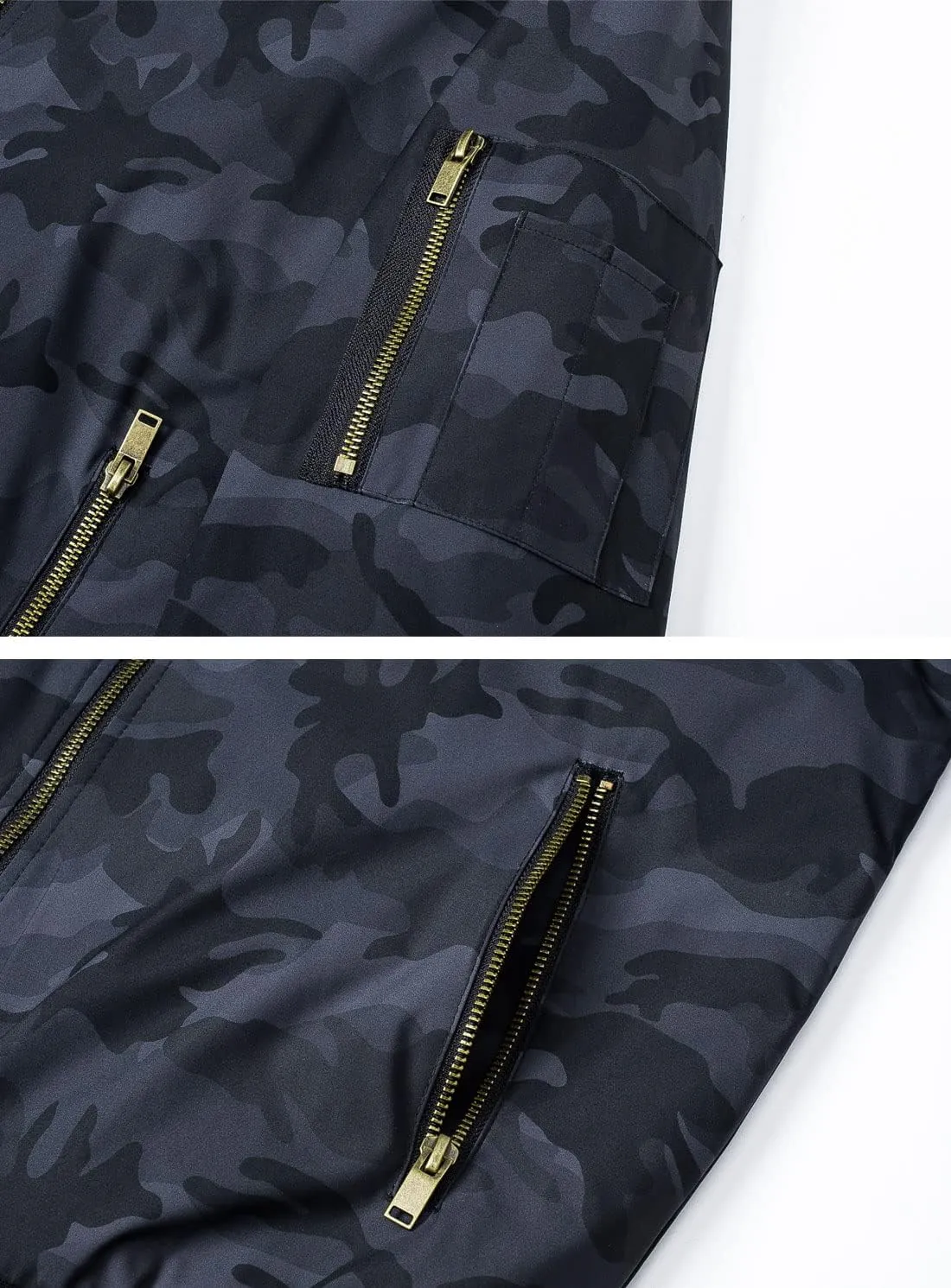 CRYSULLY Men's Jacket-Fall Winter Thicken Windbreakers Bomber Jackets Padded Coats