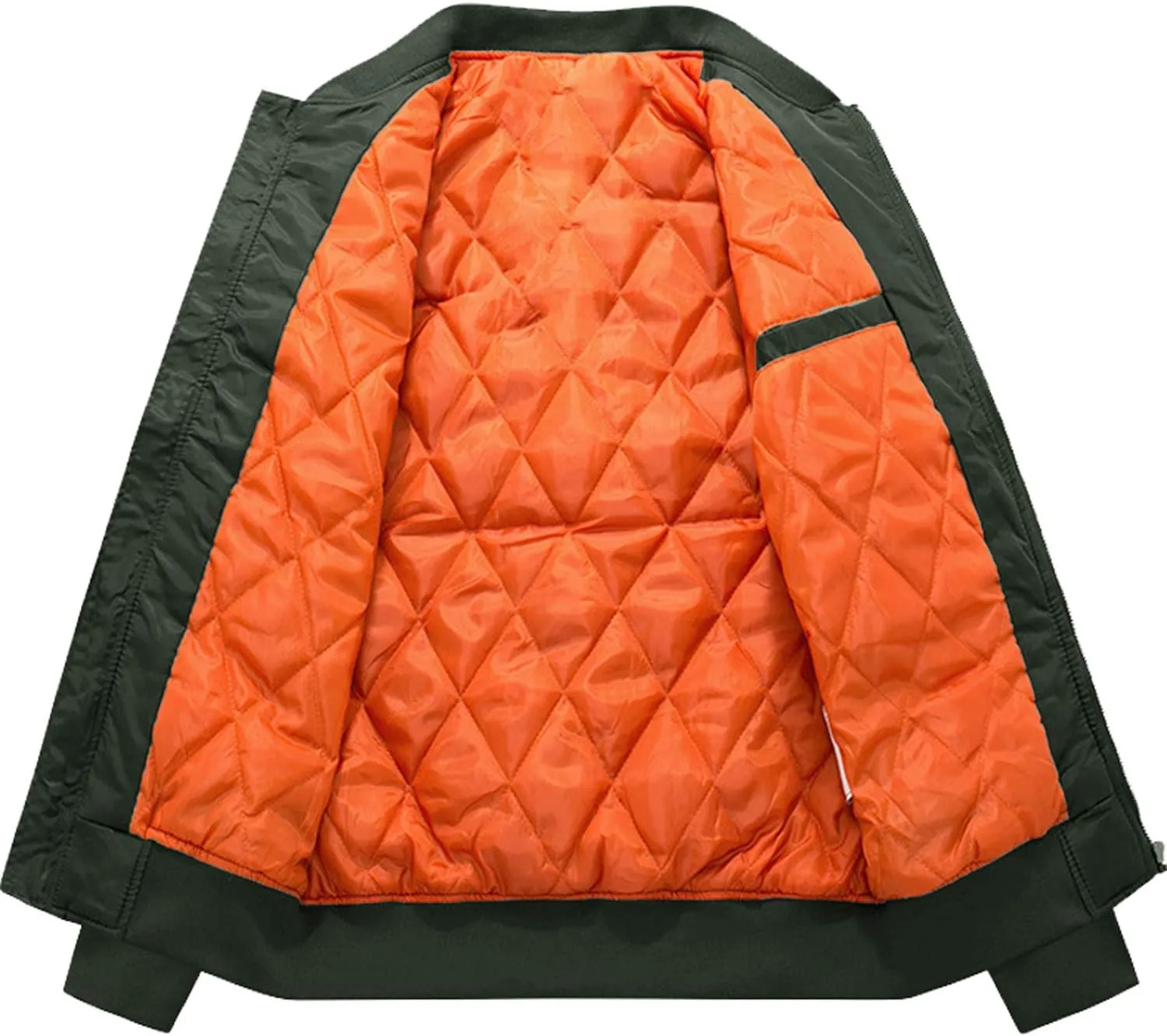 CRYSULLY Men's Jacket-Fall Winter Thicken Windbreakers Bomber Jackets Padded Coats