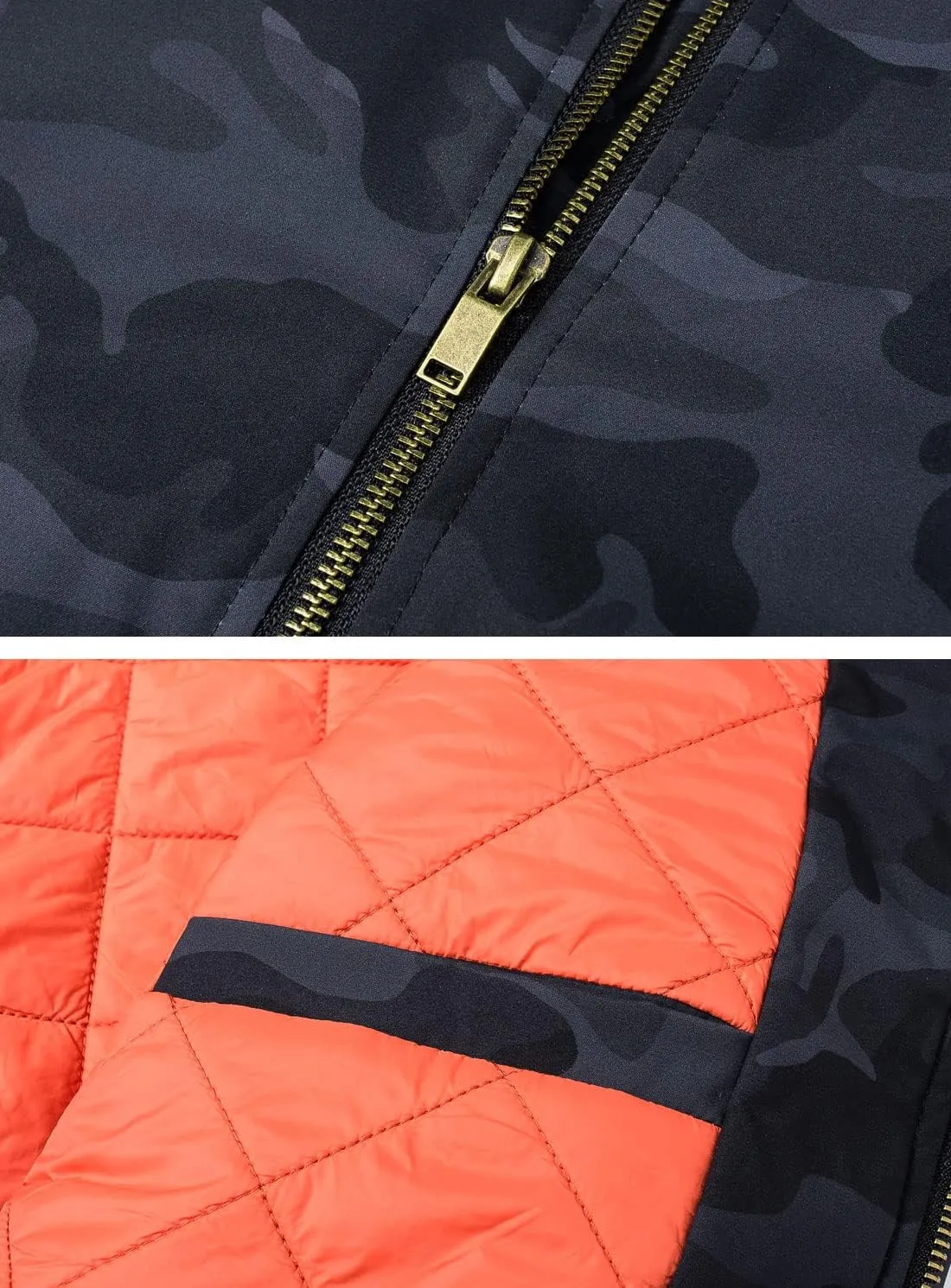 CRYSULLY Men's Jacket-Fall Winter Thicken Windbreakers Bomber Jackets Padded Coats