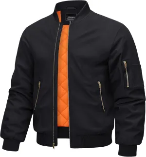 CRYSULLY Men's Jacket-Fall Winter Thicken Windbreakers Bomber Jackets Padded Coats