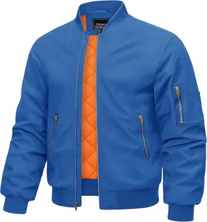 CRYSULLY Men's Jacket-Fall Winter Thicken Windbreakers Bomber Jackets Padded Coats