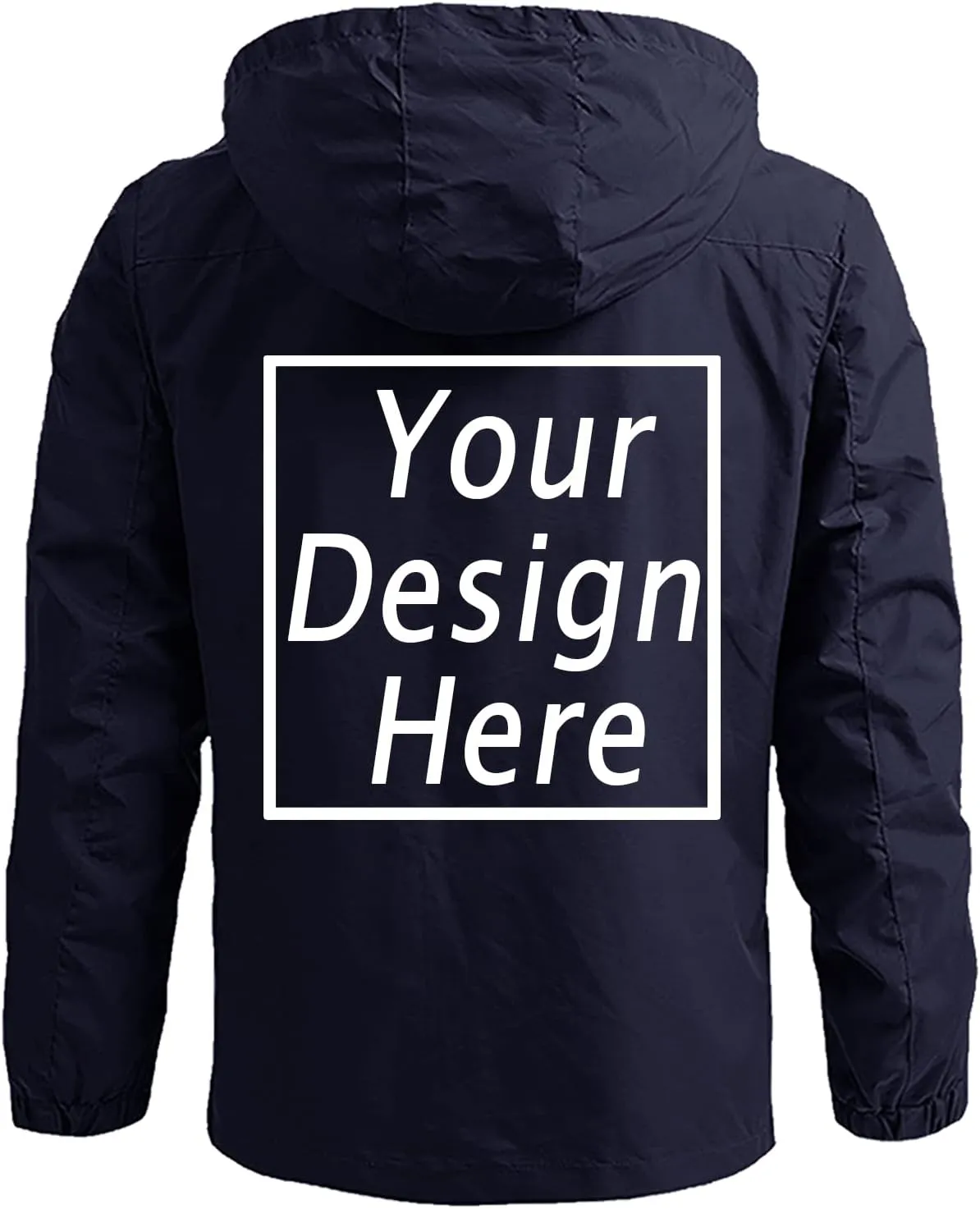 Custom Men's Jacket Add Your Own Logo Design Personalized Lightweight Waterproof Windbreaker Rain Coat