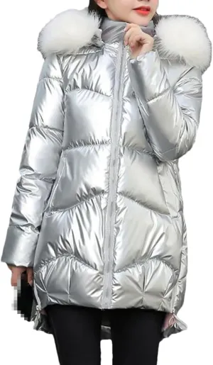 DBFBDTU Women Jacket Parkas Cotton Jacket Hooded Parka Warm Female Cotton Padded Coat Outerwear