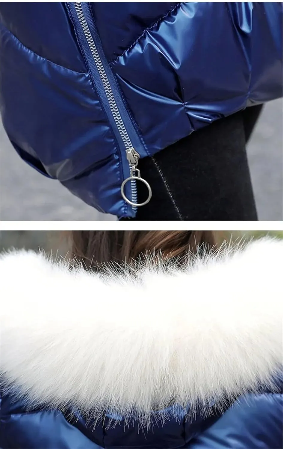DBFBDTU Women Jacket Parkas Cotton Jacket Hooded Parka Warm Female Cotton Padded Coat Outerwear