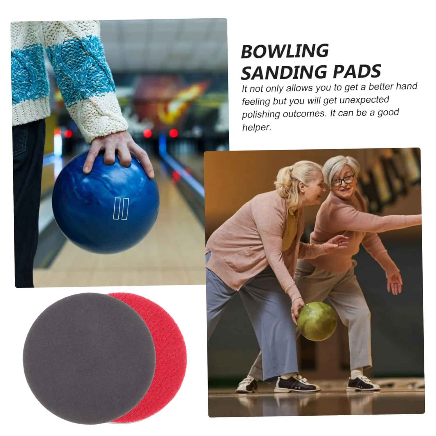 DOITOOL 5sets Bowling Ball Polishing Sheets Multipurpose Pad for Flexible Cleaning Accessory 8pcs*5