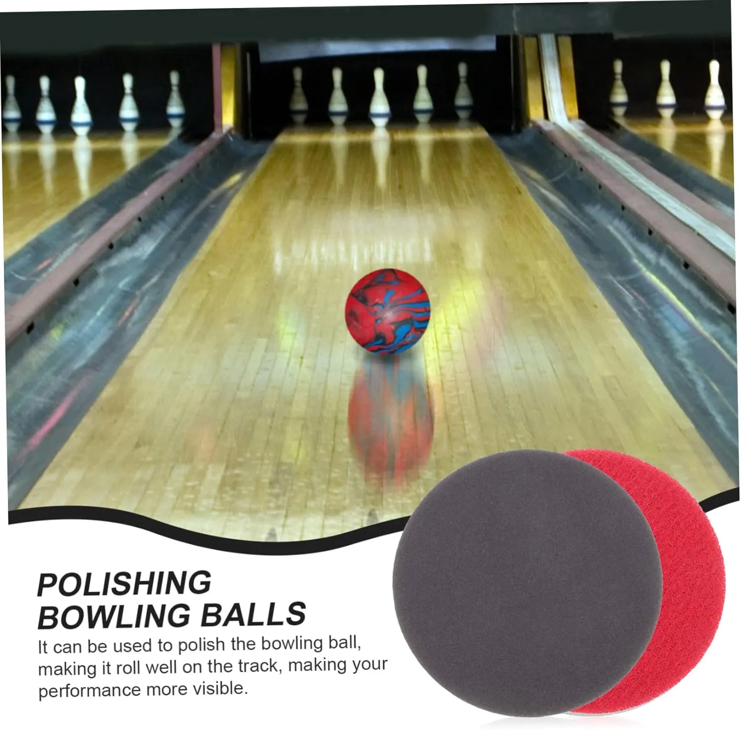 DOITOOL 5sets Bowling Ball Polishing Sheets Multipurpose Pad for Flexible Cleaning Accessory 8pcs*5