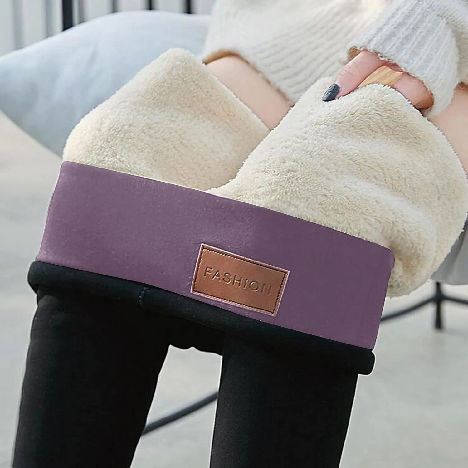 Fleece Lined Leggings Women Warm Thermal Legging Winter Pants Cold Weather Thick Velvet Tights Comfy Sherpa Snow Pants
