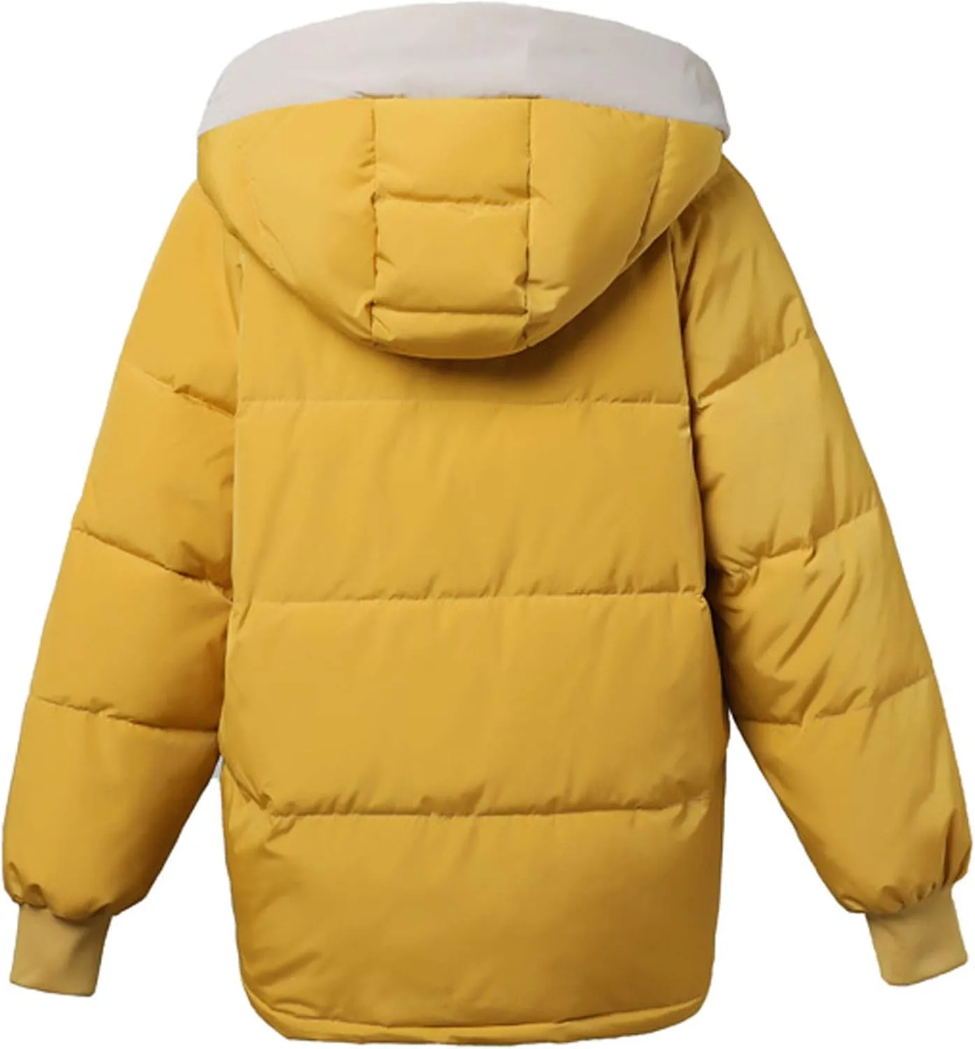 Flygo Women's Thickened Winter Warm Down Jacket Loose Hooded Padded Coat Outerwear