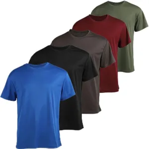 Gary Com 5 Pack Men's Short Sleeve Tees Quick Dry UV Protection Tops Workout Gym&Cycling Athletic T-Shirt for Man