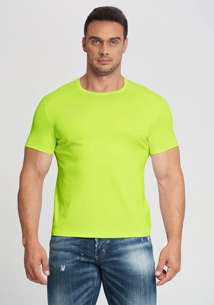 Gary Com 5 Pack Men's Short Sleeve Tees Quick Dry UV Protection Tops Workout Gym&Cycling Athletic T-Shirt for Man