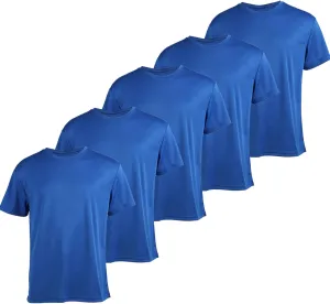 Gary Com 5 Pack Men's Short Sleeve Tees Quick Dry UV Protection Tops Workout Gym&Cycling Athletic T-Shirt for Man