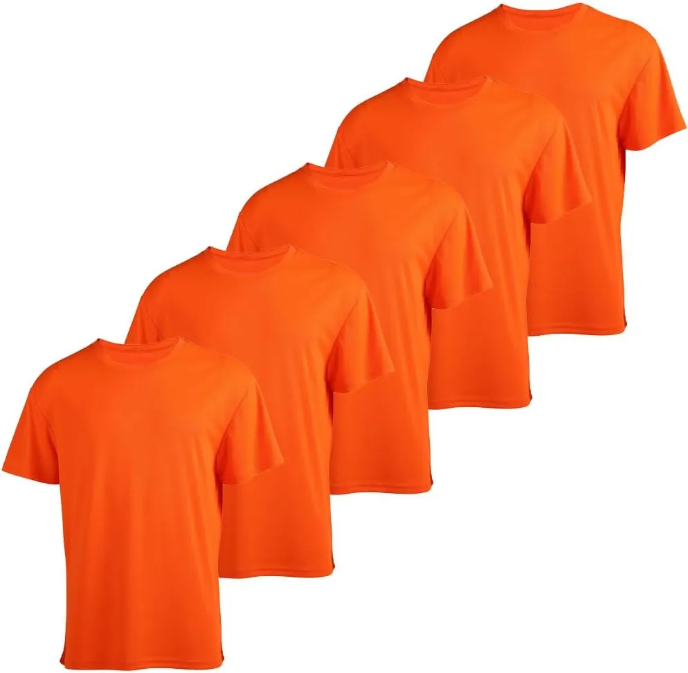 Gary Com 5 Pack Men's Short Sleeve Tees Quick Dry UV Protection Tops Workout Gym&Cycling Athletic T-Shirt for Man