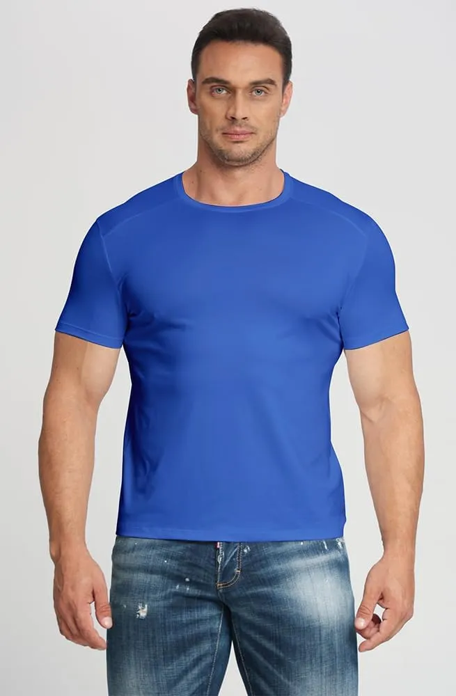 Gary Com 5 Pack Men's Short Sleeve Tees Quick Dry UV Protection Tops Workout Gym&Cycling Athletic T-Shirt for Man
