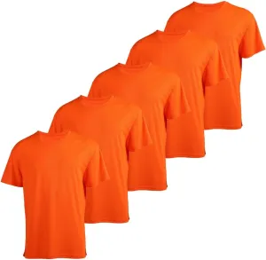 Gary Com 5 Pack Men's Short Sleeve Tees Quick Dry UV Protection Tops Workout Gym&Cycling Athletic T-Shirt for Man