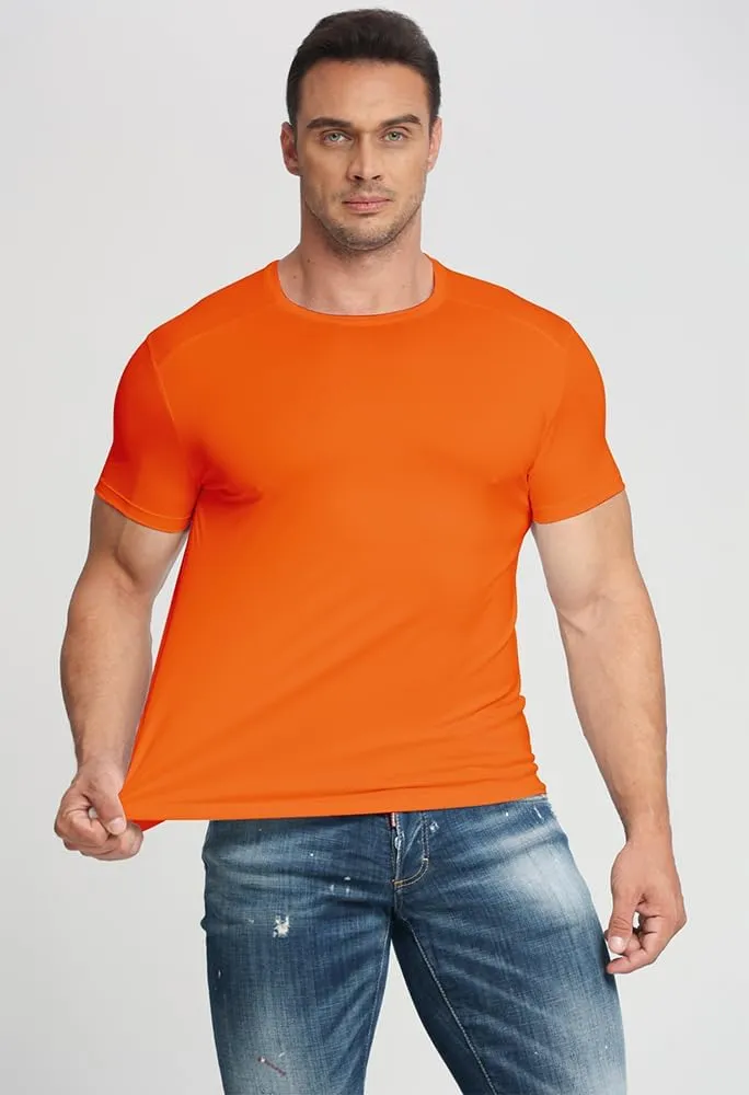 Gary Com 5 Pack Men's Short Sleeve Tees Quick Dry UV Protection Tops Workout Gym&Cycling Athletic T-Shirt for Man
