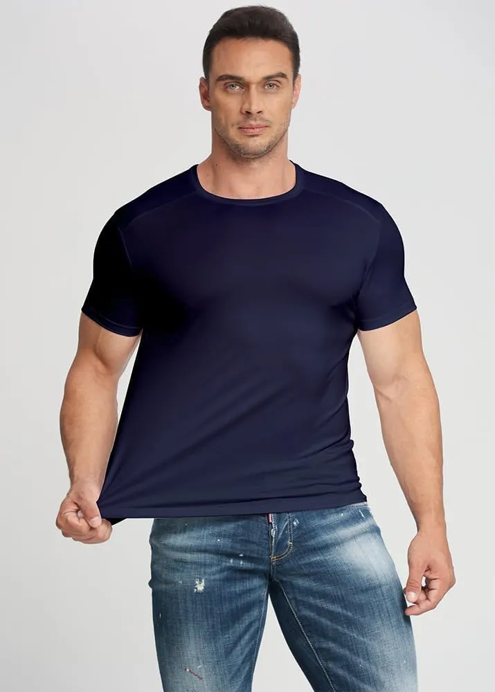 Gary Com 5 Pack Men's Short Sleeve Tees Quick Dry UV Protection Tops Workout Gym&Cycling Athletic T-Shirt for Man