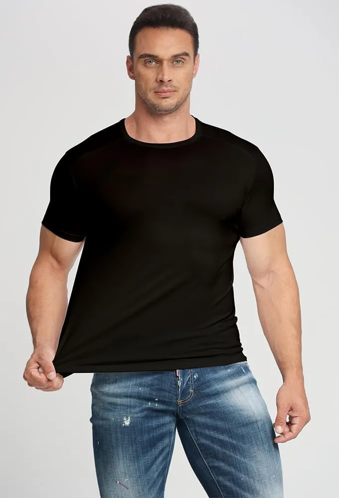Gary Com 5 Pack Men's Short Sleeve Tees Quick Dry UV Protection Tops Workout Gym&Cycling Athletic T-Shirt for Man