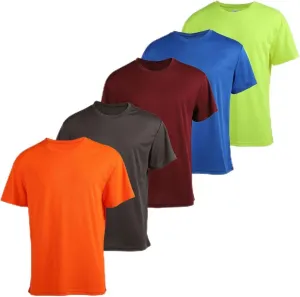 Gary Com 5 Pack Men's Short Sleeve Tees Quick Dry UV Protection Tops Workout Gym&Cycling Athletic T-Shirt for Man