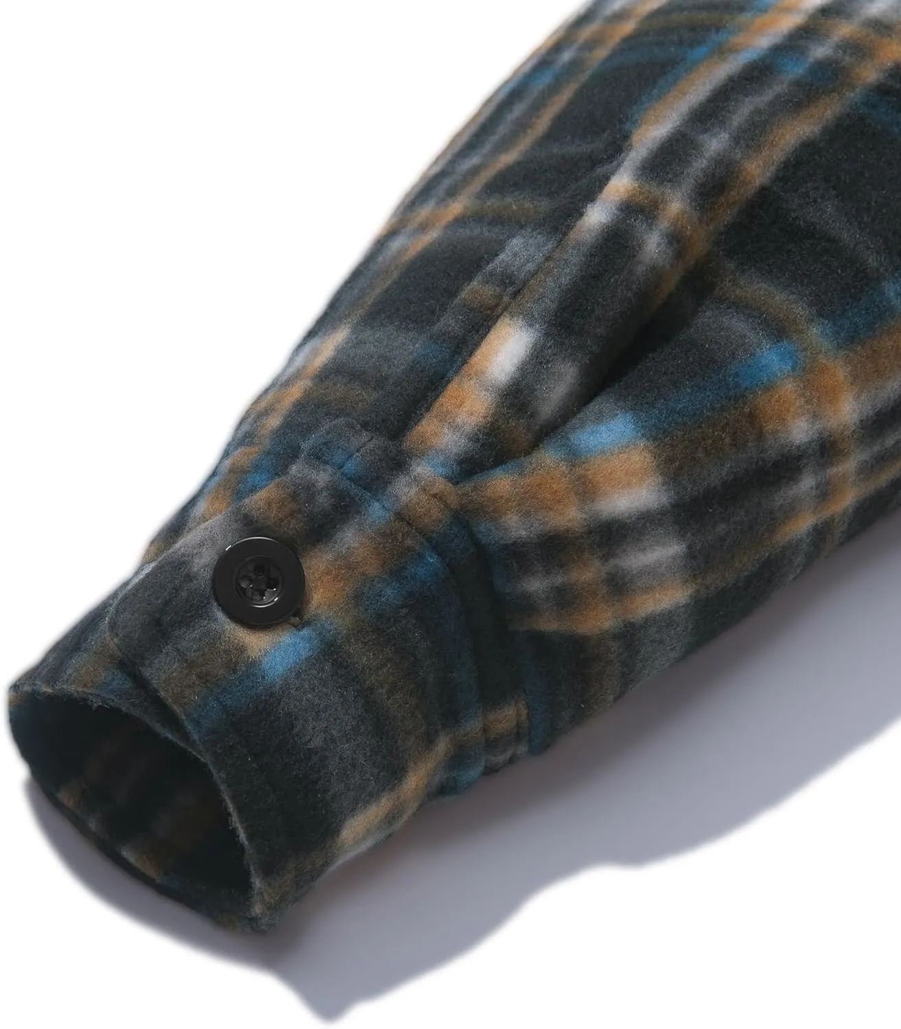 GEEK LIGHTING Men's Flannel Shirts Jacket Sherpa Lined Fleece Plaid Hoodie Long Sleeve Winter Warm Coat
