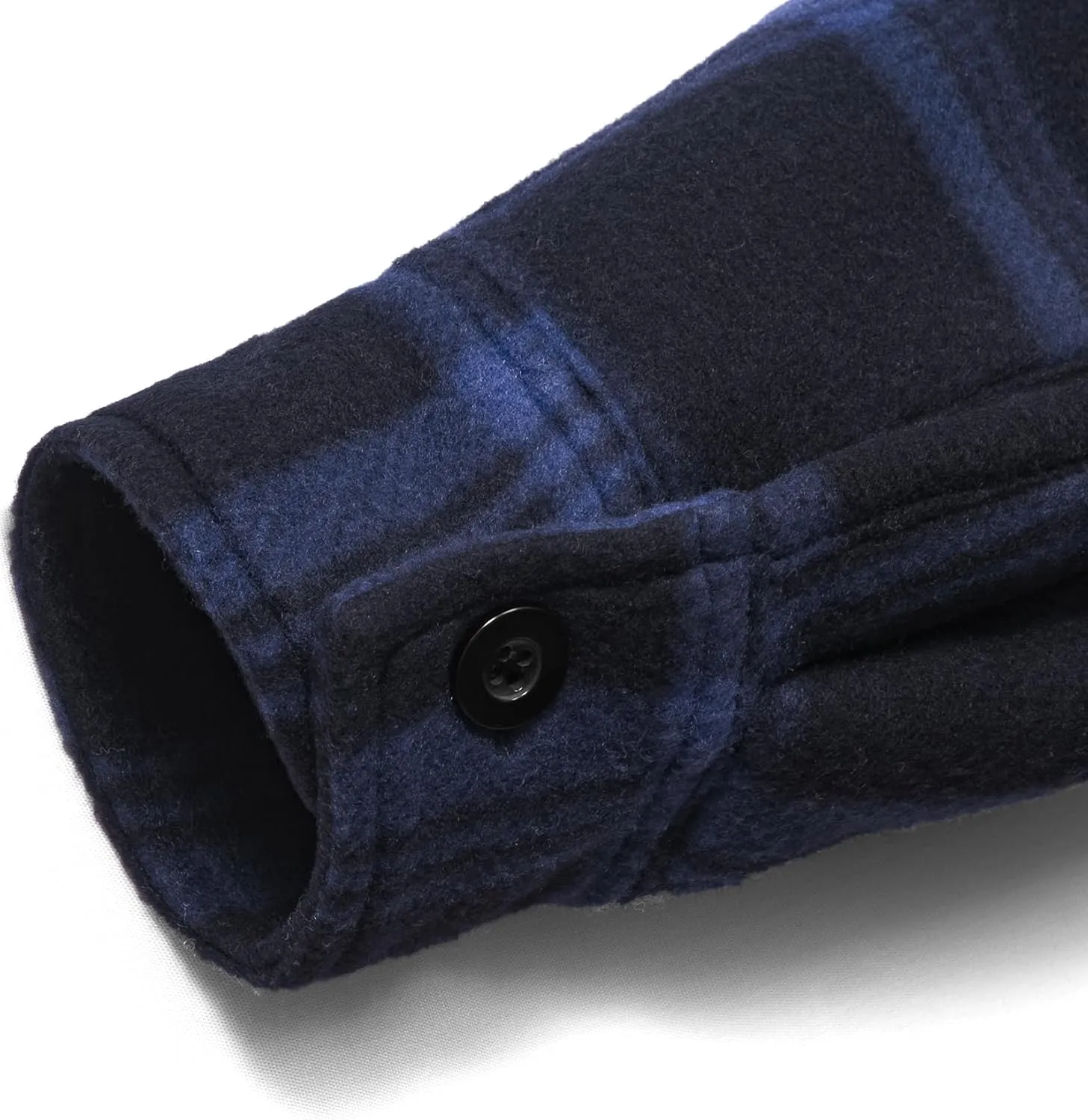 GEEK LIGHTING Men's Flannel Shirts Jacket Sherpa Lined Fleece Plaid Hoodie Long Sleeve Winter Warm Coat