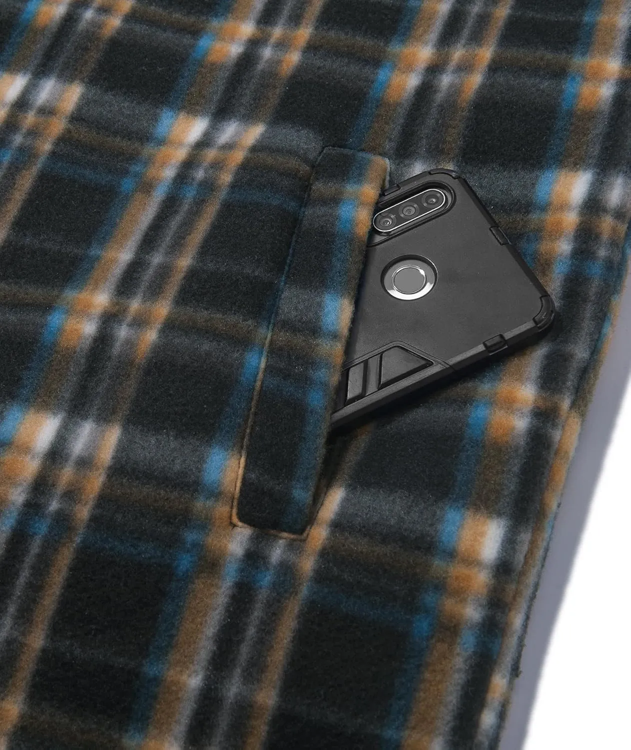GEEK LIGHTING Men's Flannel Shirts Jacket Sherpa Lined Fleece Plaid Hoodie Long Sleeve Winter Warm Coat
