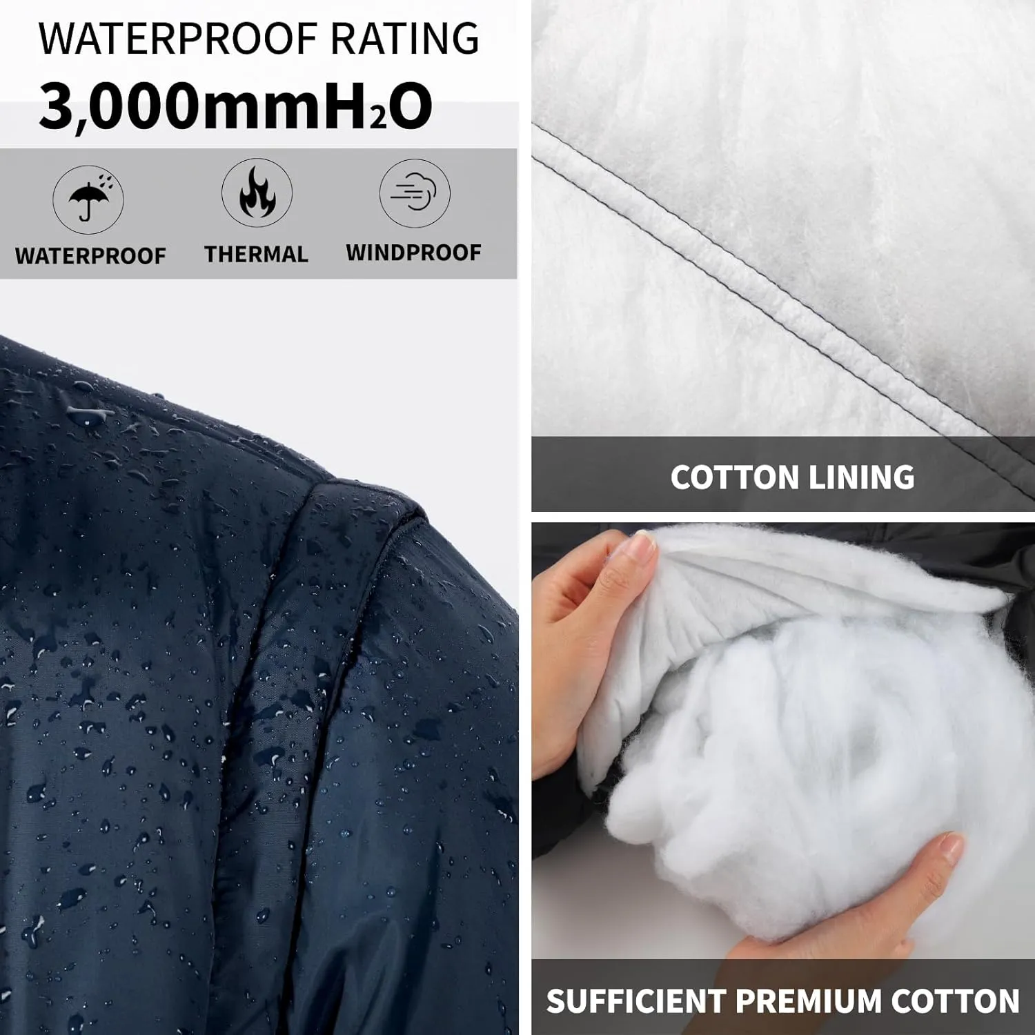 GINGTTO Men's Insulated Puffer Jackets with Detatchable Sleeves & Hood, Thermal Waterproof Coats for Men