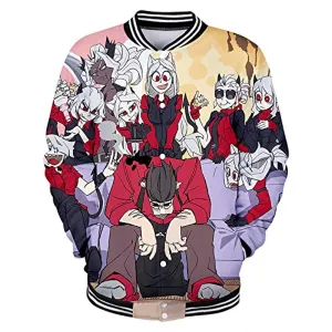 Helltaker Baseball Jacket  - Unisex 3D Button Up Coat