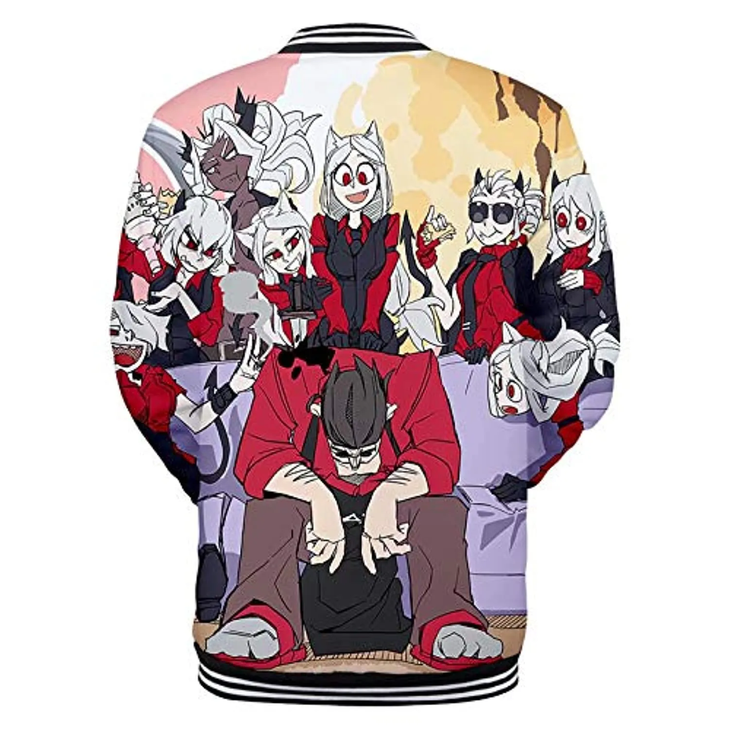 Helltaker Baseball Jacket  - Unisex 3D Button Up Coat