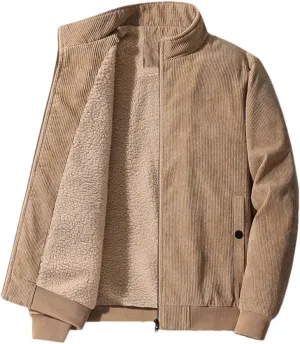 Hgvcfcv Men's Cotton-Padded Jacket Corduroy Cotton-Padded Jacket Thick Coat