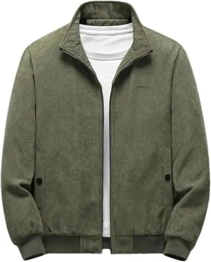 Hgvcfcv Men's Cotton-Padded Jacket Corduroy Cotton-Padded Jacket Thick Coat
