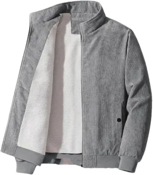 Hgvcfcv Men's Cotton-Padded Jacket Corduroy Cotton-Padded Jacket Thick Coat