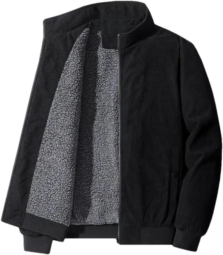 Hgvcfcv Men's Cotton-Padded Jacket Corduroy Cotton-Padded Jacket Thick Coat