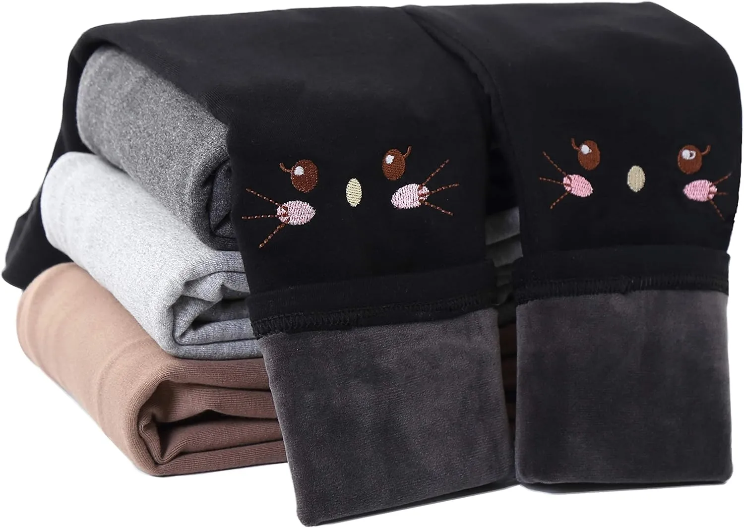 IRELIA Winter Girls Cotton Fleece Lined Leggings Pants
