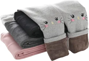IRELIA Winter Girls Cotton Fleece Lined Leggings Pants