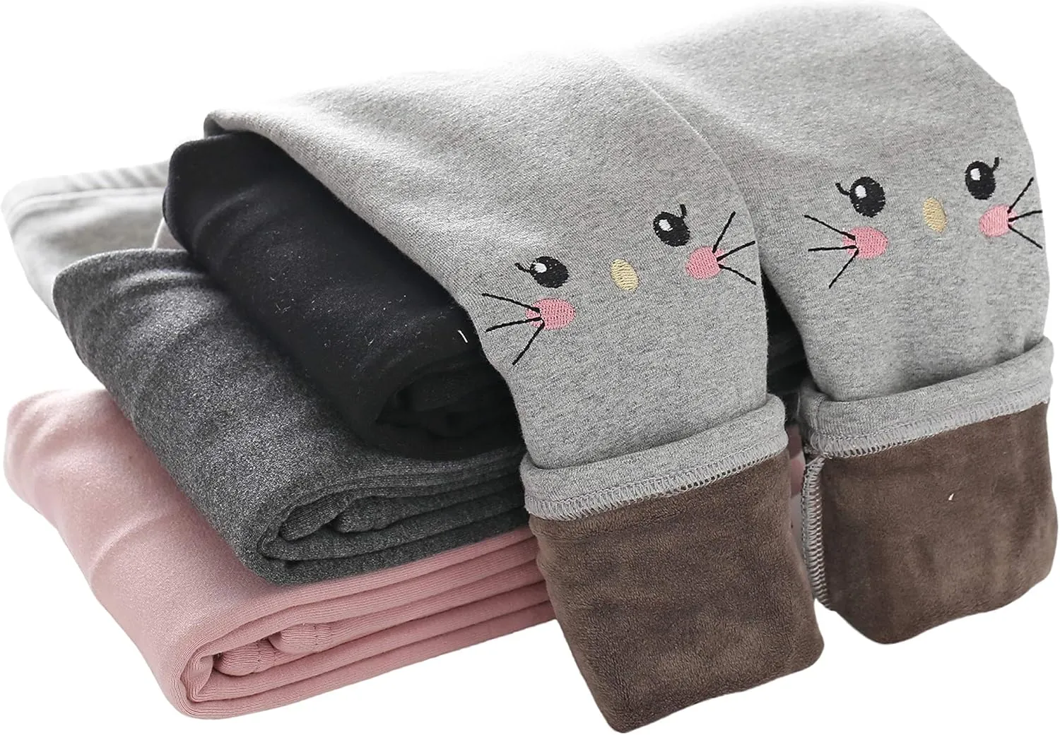 IRELIA Winter Girls Cotton Fleece Lined Leggings Pants