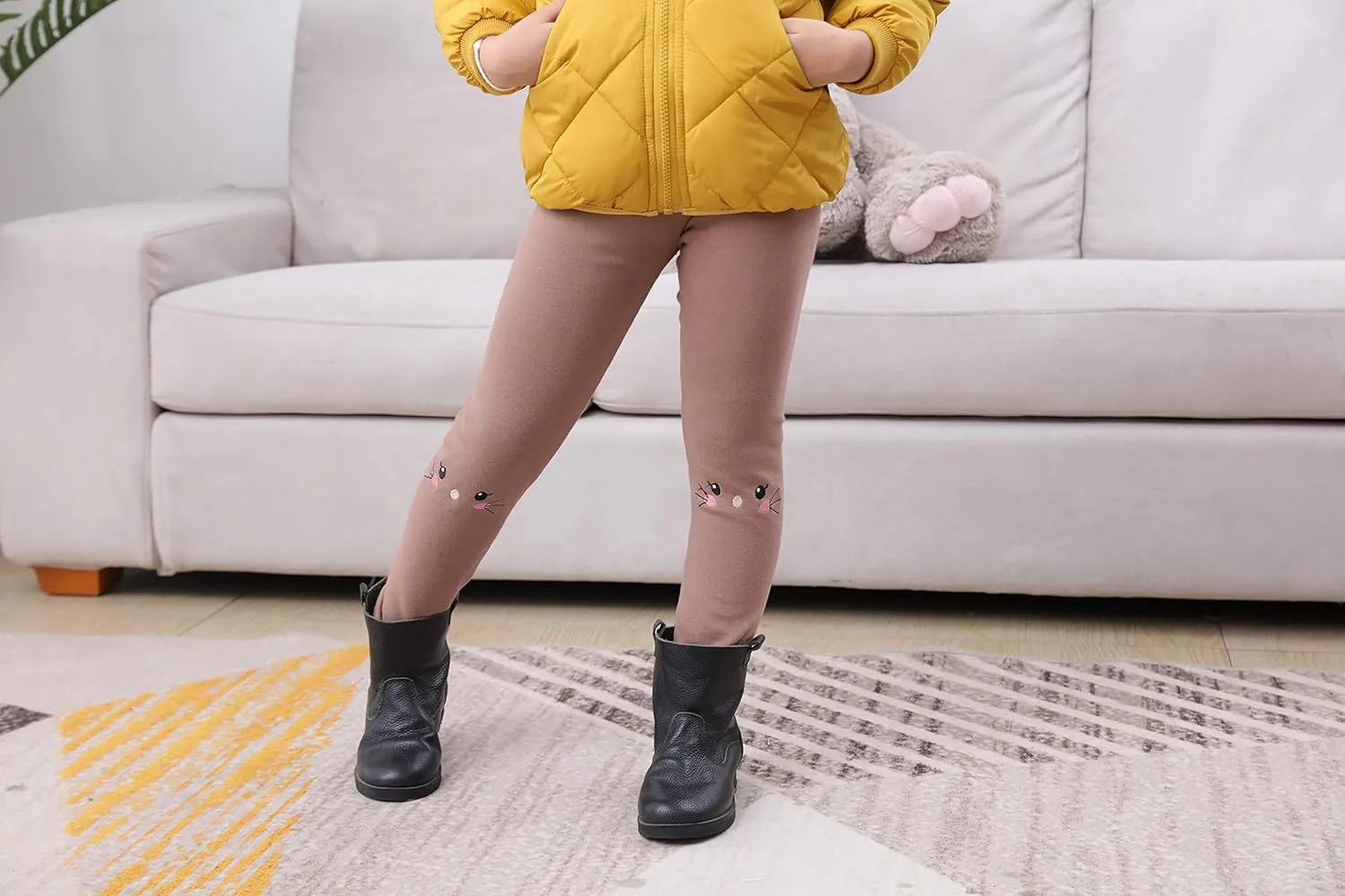 IRELIA Winter Girls Cotton Fleece Lined Leggings Pants