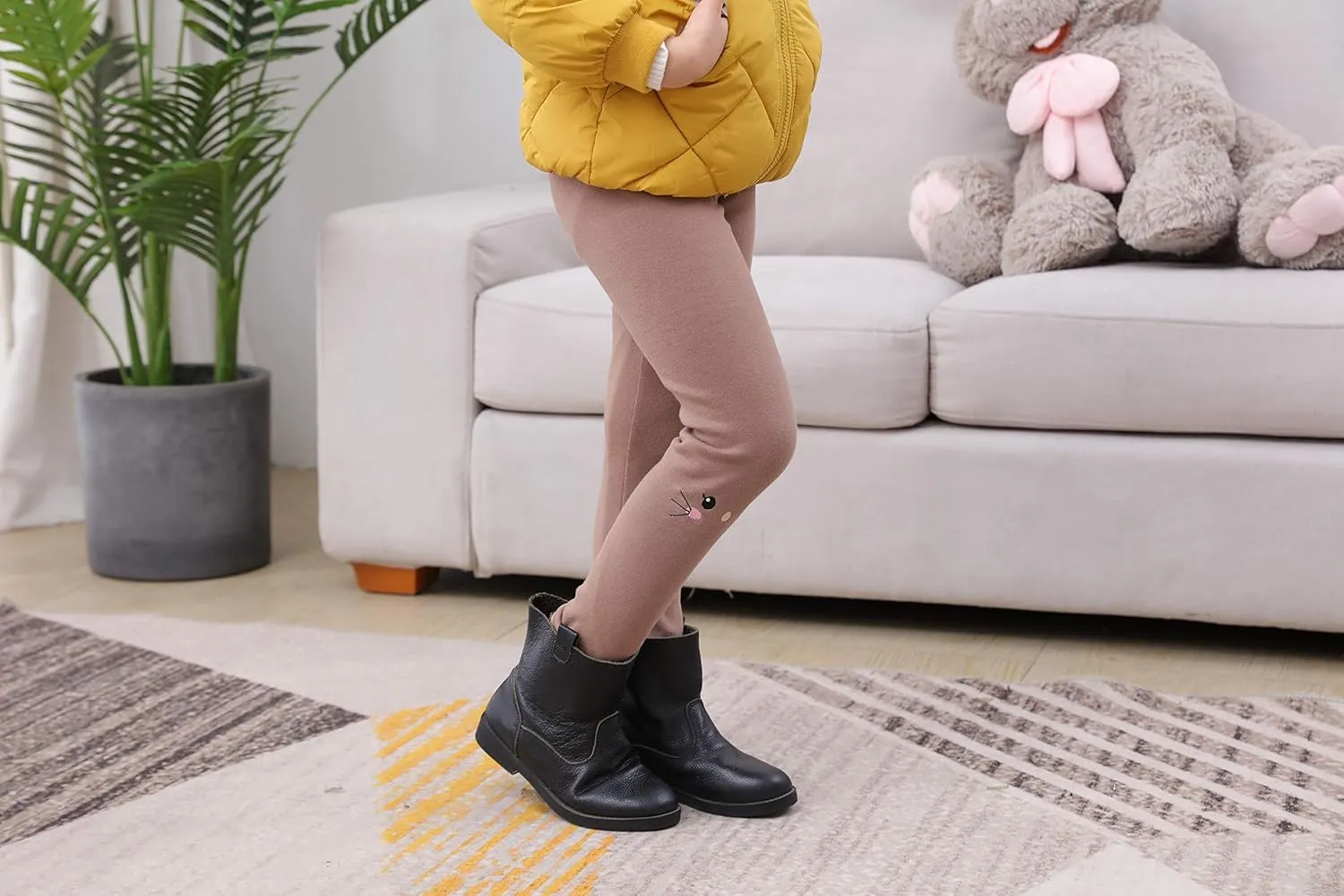 IRELIA Winter Girls Cotton Fleece Lined Leggings Pants